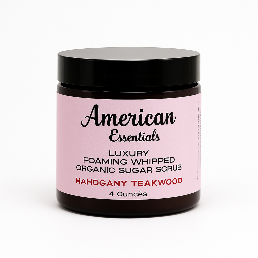 Organic Foaming Sugar Scrub - Mahogany Teakwood