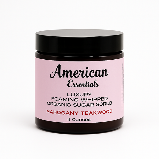 Organic Foaming Sugar Scrub - Mahogany Teakwood